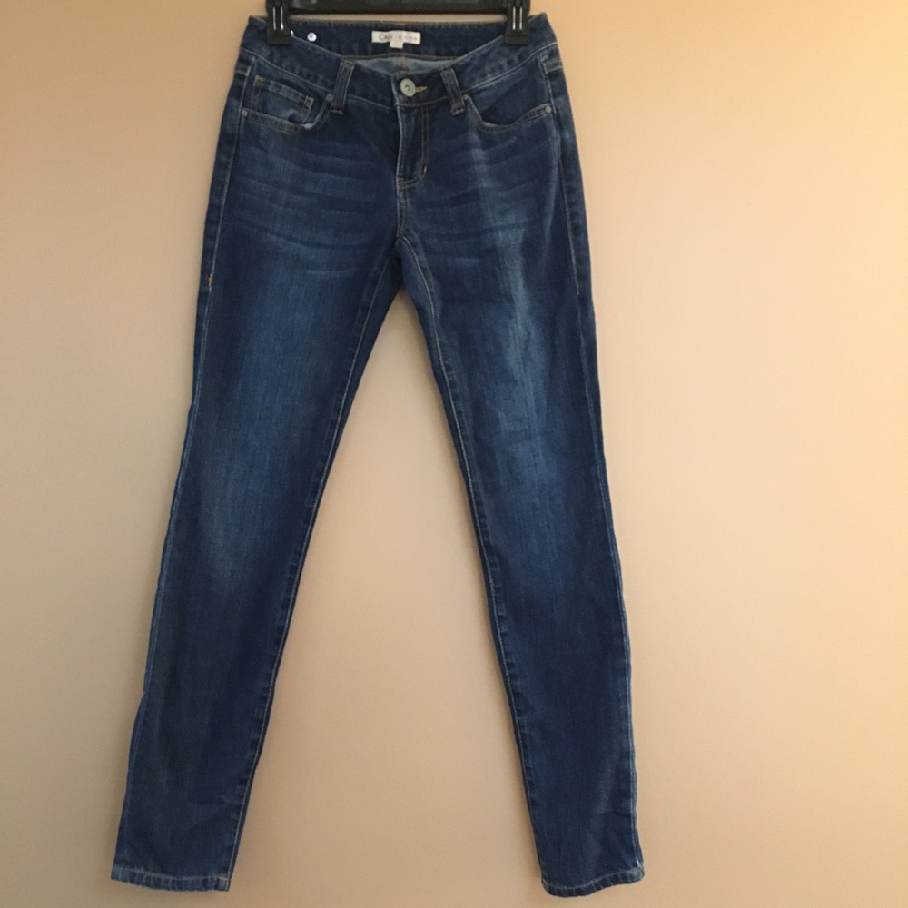 CAbi dark wash skinny jeans